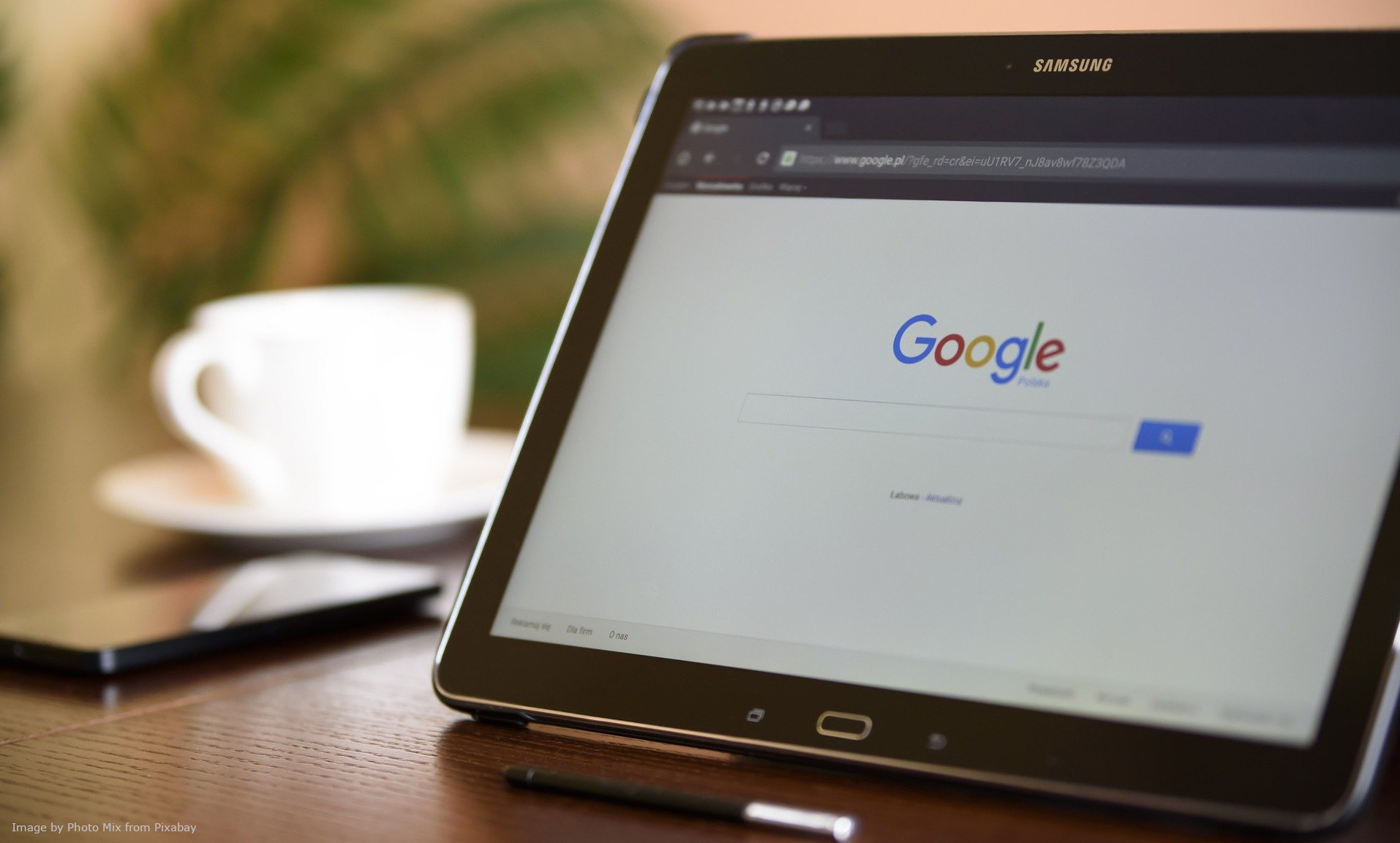 Google on a tablet