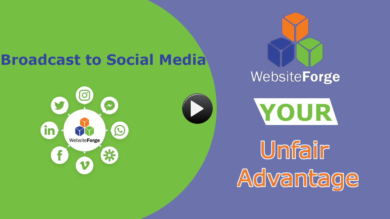 UA 13 Broadcast to social media with play button