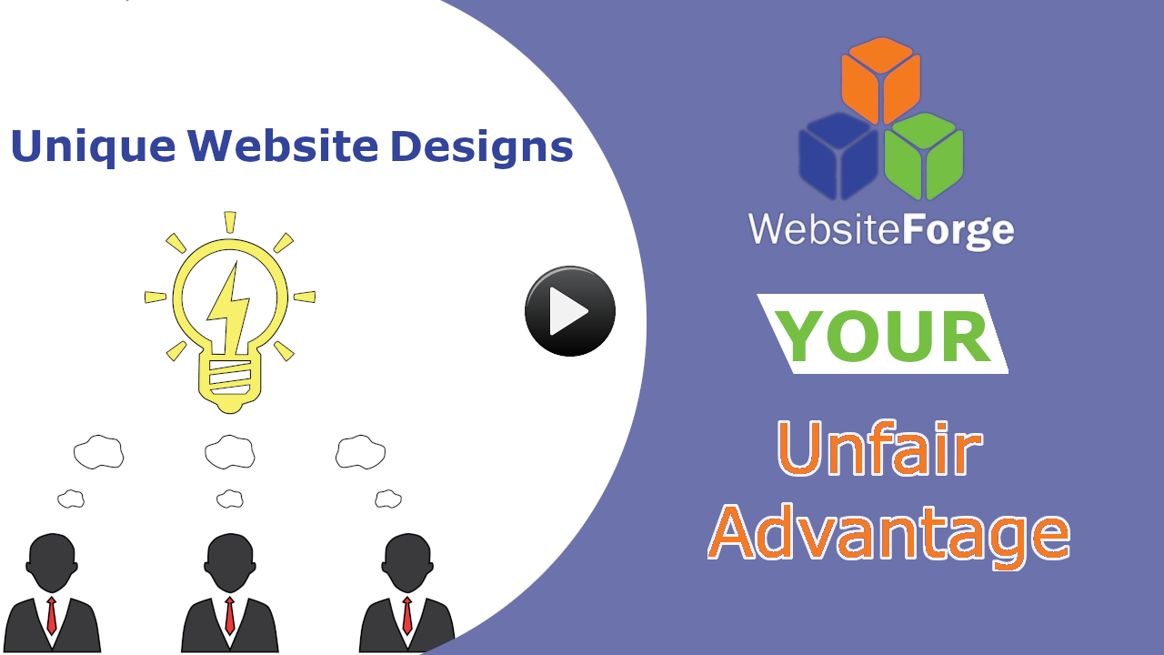 UA unique website designs with play button